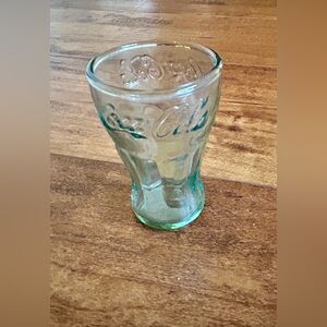 Coca Cola Light Green Embossed Glass Tumbler